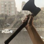 تبر شکاری سالم دسته دوم