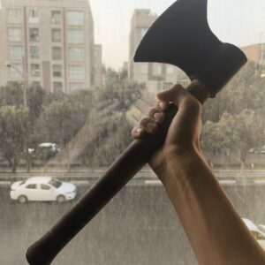 تبر شکاری سالم دسته دوم